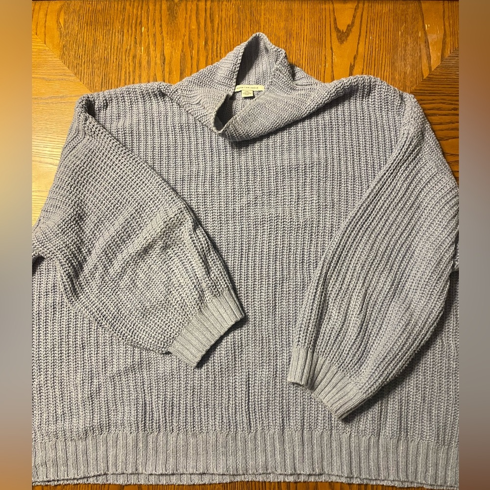 American Eagle Women’s Blue Turtleneck Sweater